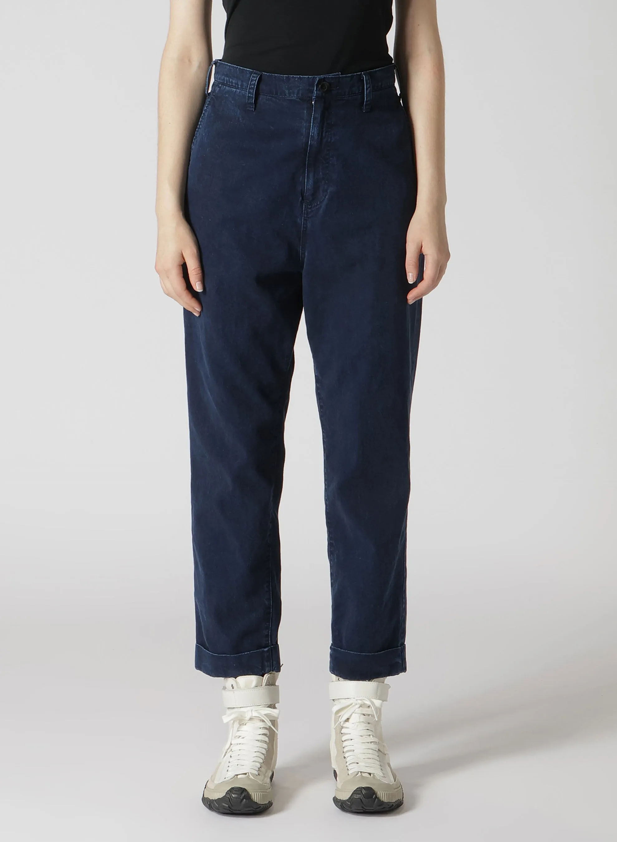 8OZ CE/C/ DENIM CUFFED SLIM HEM PANTS