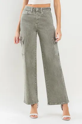 90's Super High Rise Cargo Jeans