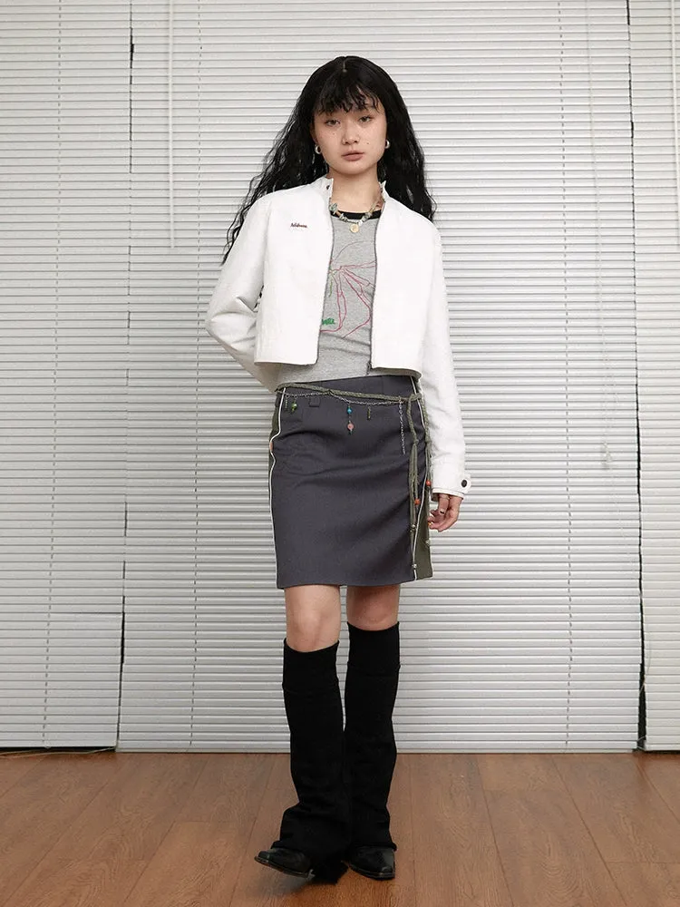 Achihara High Collar Short Jacket