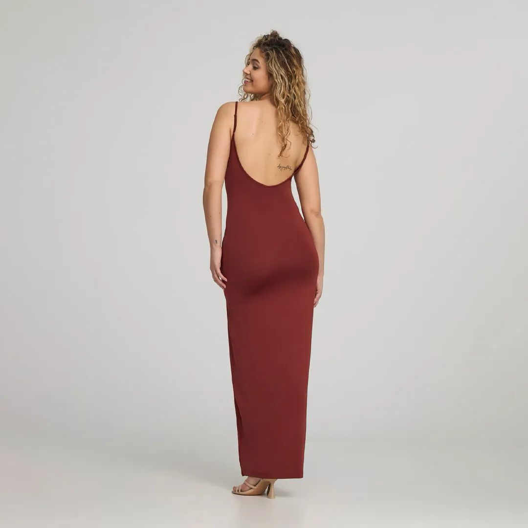 Adjustable Thin Straps Long Body Dress