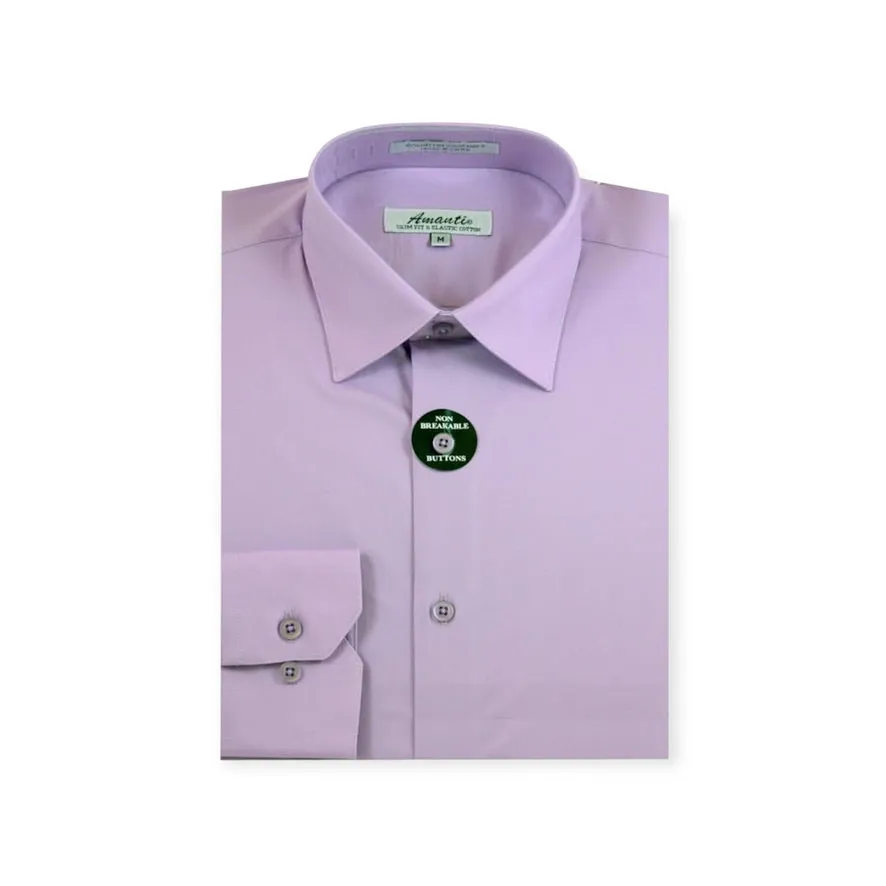 AMANTI: Slim Dress Shirt Lavender