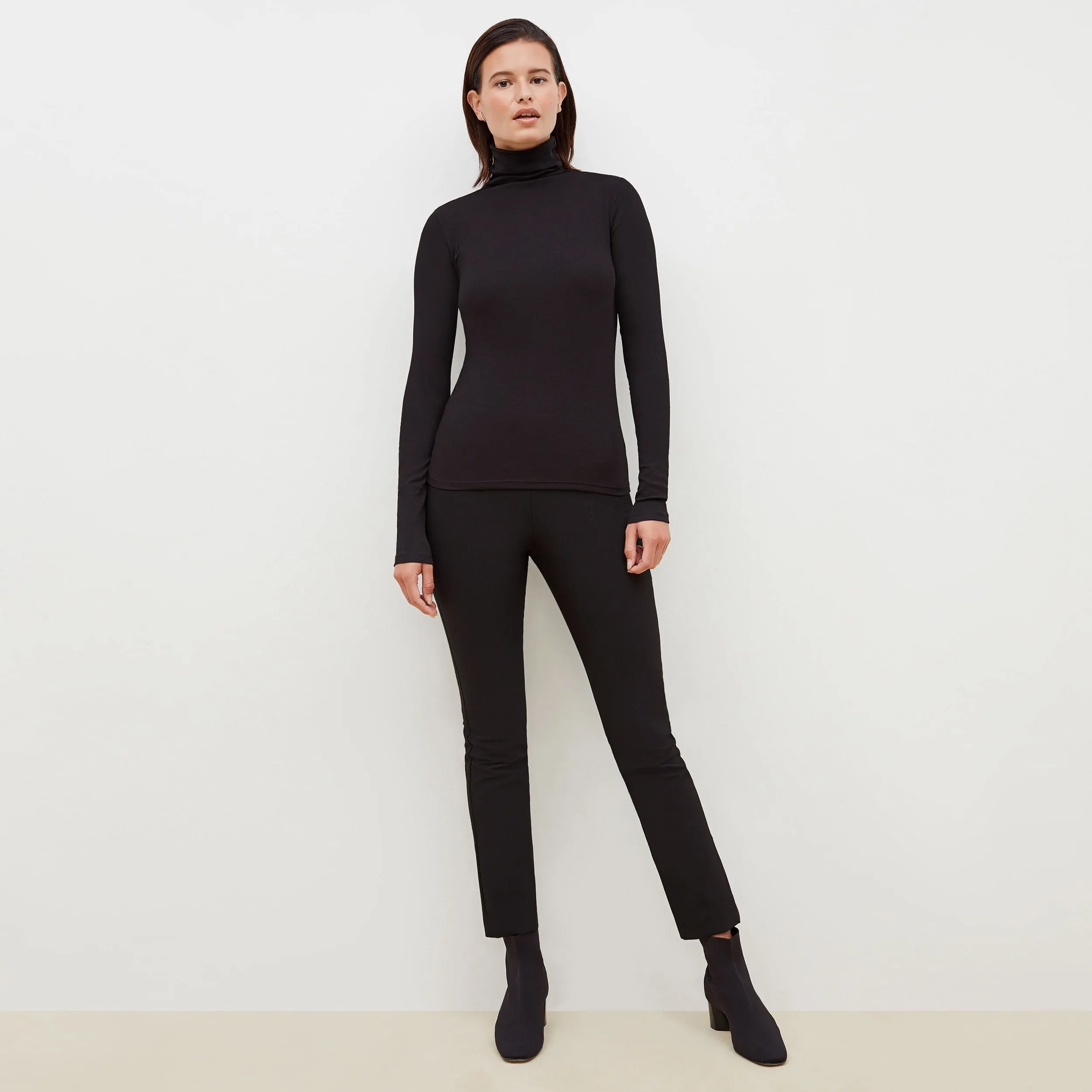 Axam Turtleneck - Ribbed Pima Cotton :: Black