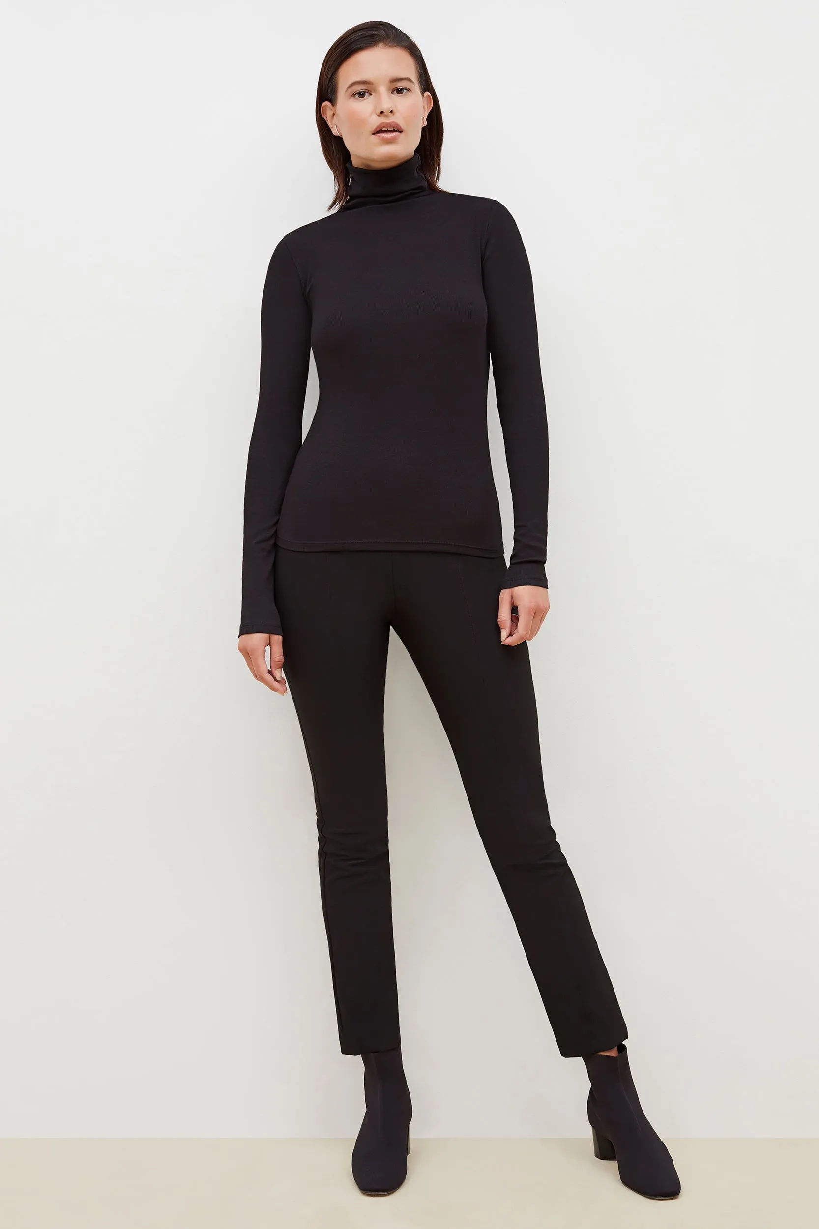 Axam Turtleneck - Ribbed Pima Cotton :: Black