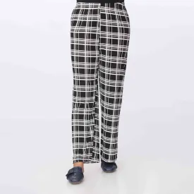 Blkwht Printed Jersey Straight Trouser PW3564