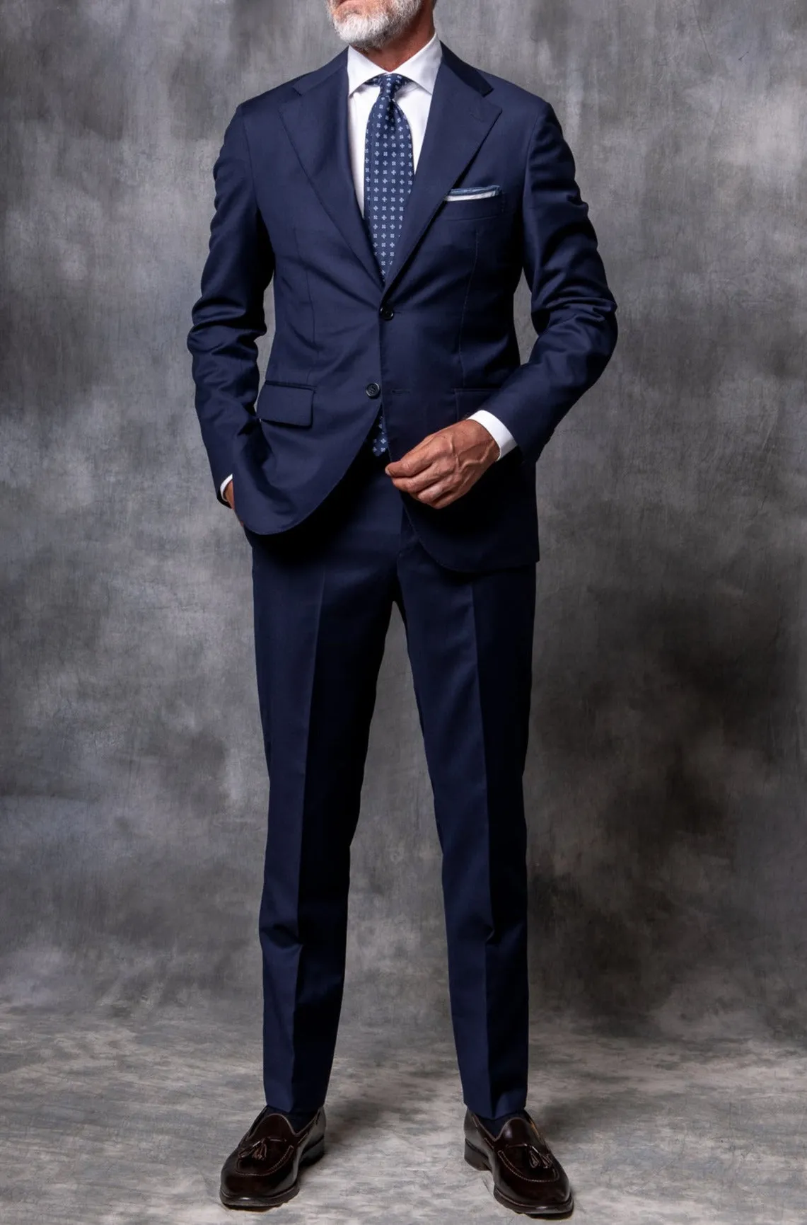 Blue Full Canvas Suit - Made in Italy