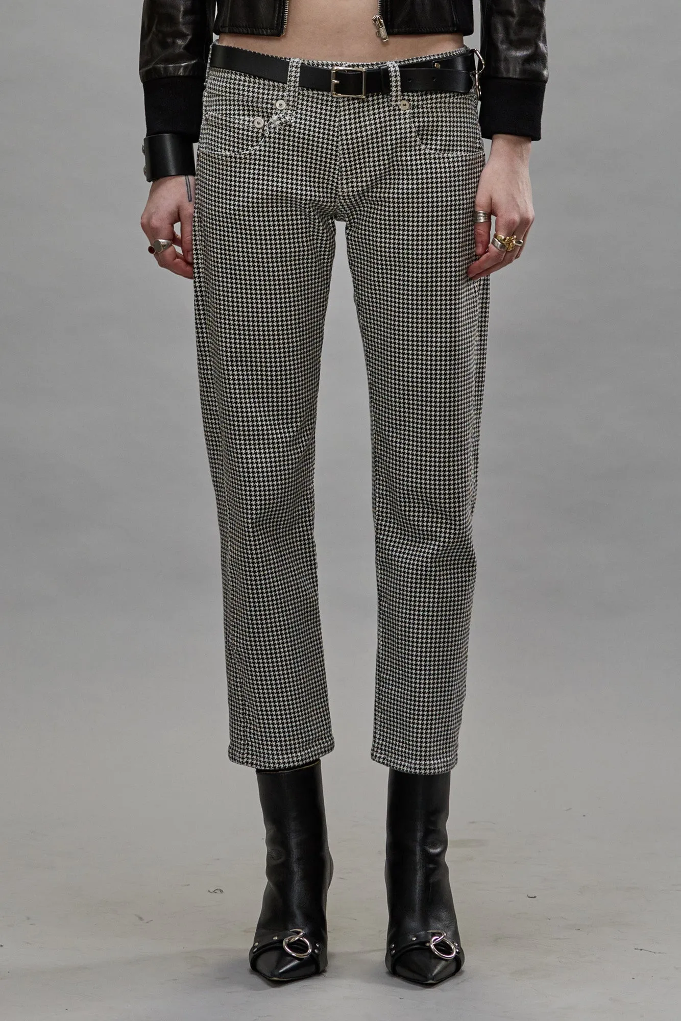 BOY STRAIGHT - PRINTED HOUNDSTOOTH