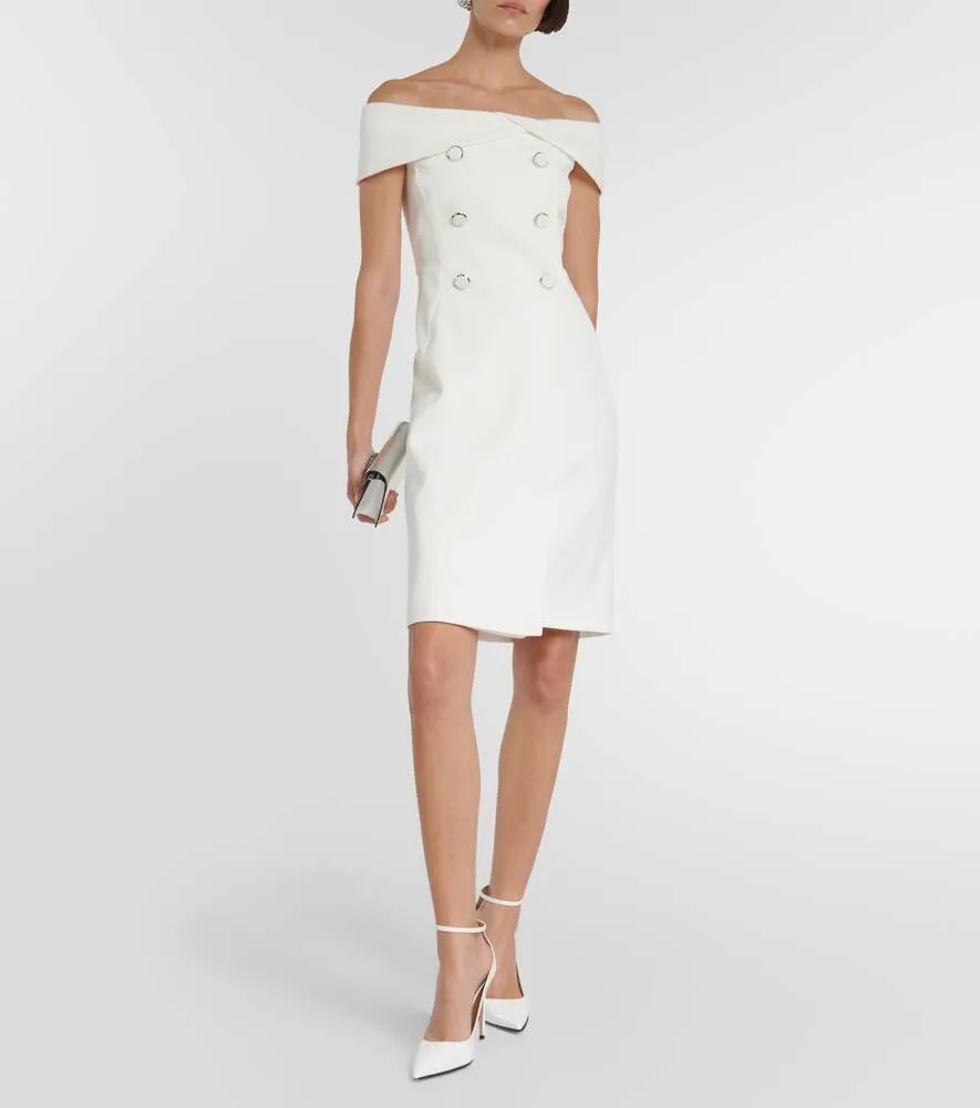 Bridal Fiandra off-shoulder mini dress MAX MARA, white