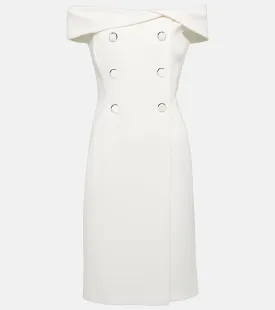 Bridal Fiandra off-shoulder mini dress MAX MARA, white