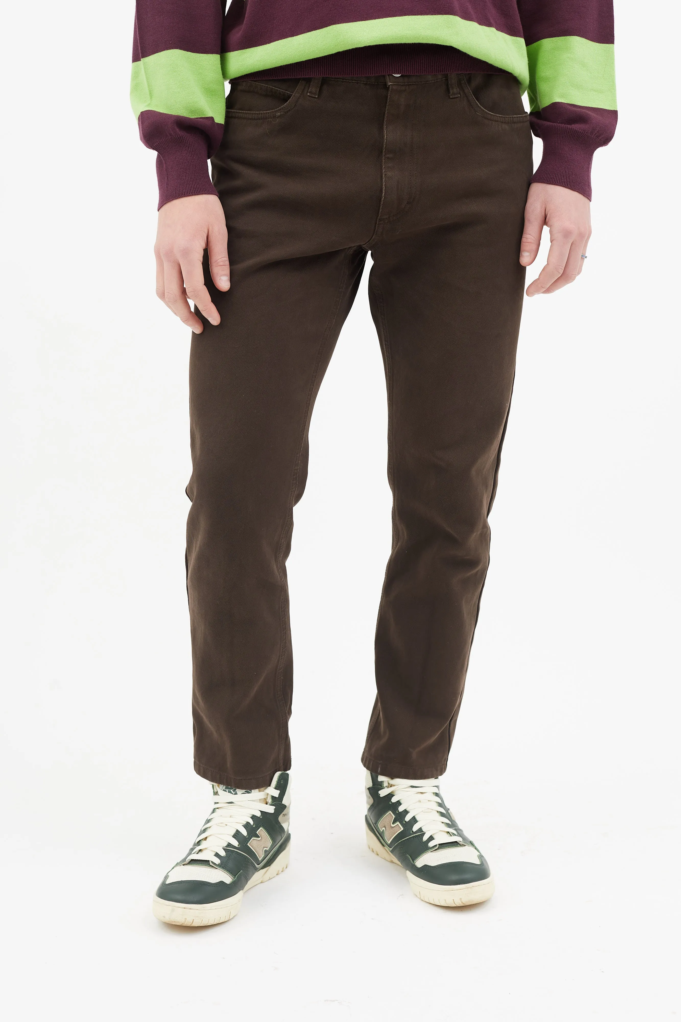 Brown Straight Leg Jeans