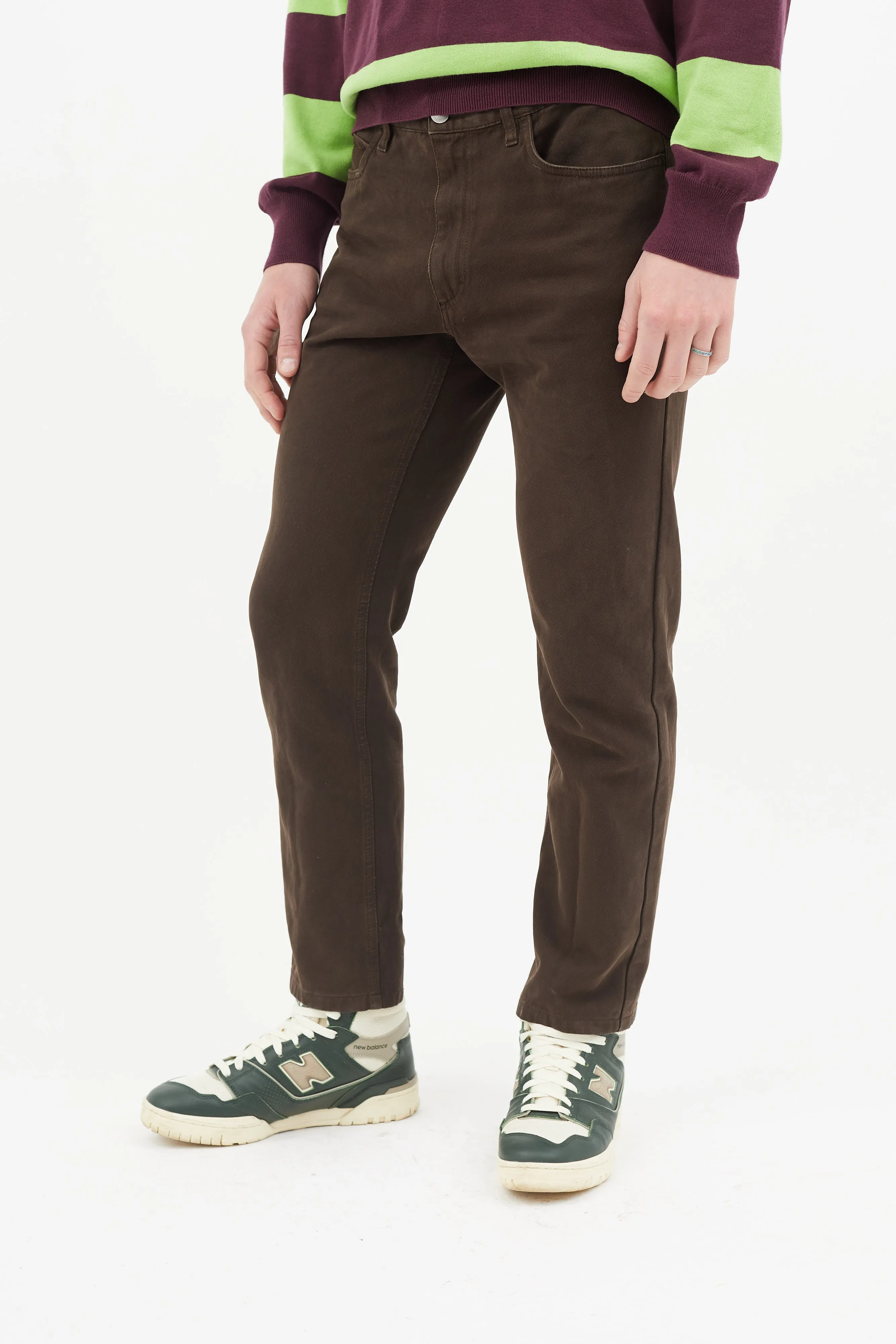 Brown Straight Leg Jeans