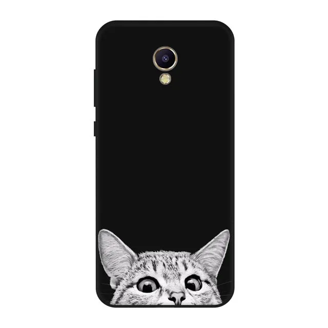 Cat Patterned Silicon Phone Case For Meizu M5S M5C M6 Silicon TPU Bumper Back Cover Case For Meizu M5 Note M6 Note