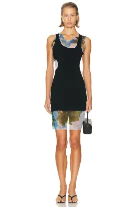 Christopher Esber Lucid Encircled Edge Tank Dress in Lucid Garden Print