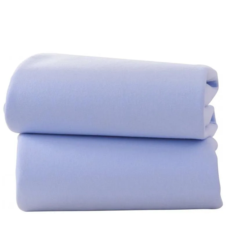 Clair De Lune Pram Fitted Sheet 2 Pack Blue