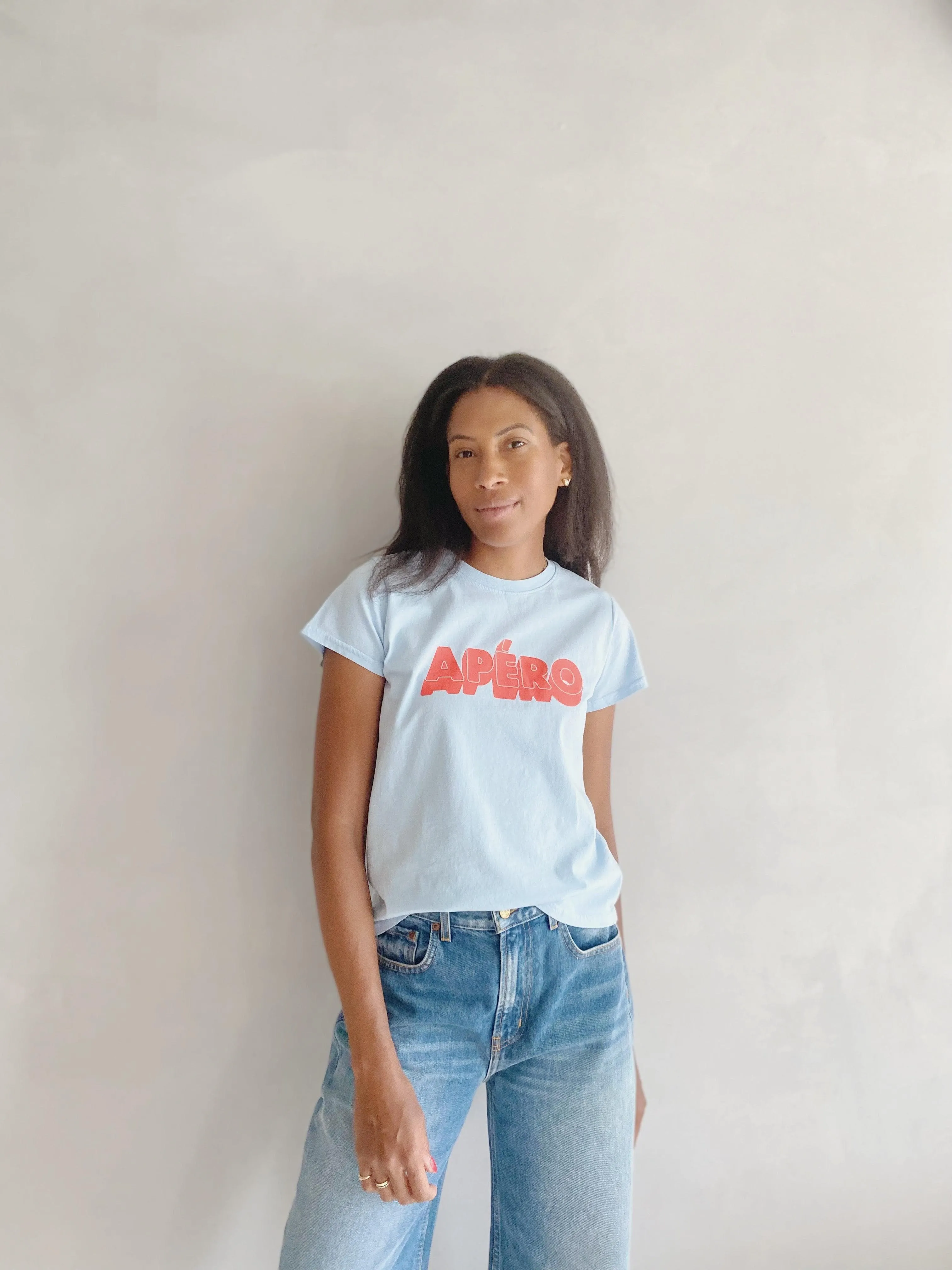 classic "apero" tee in light blue