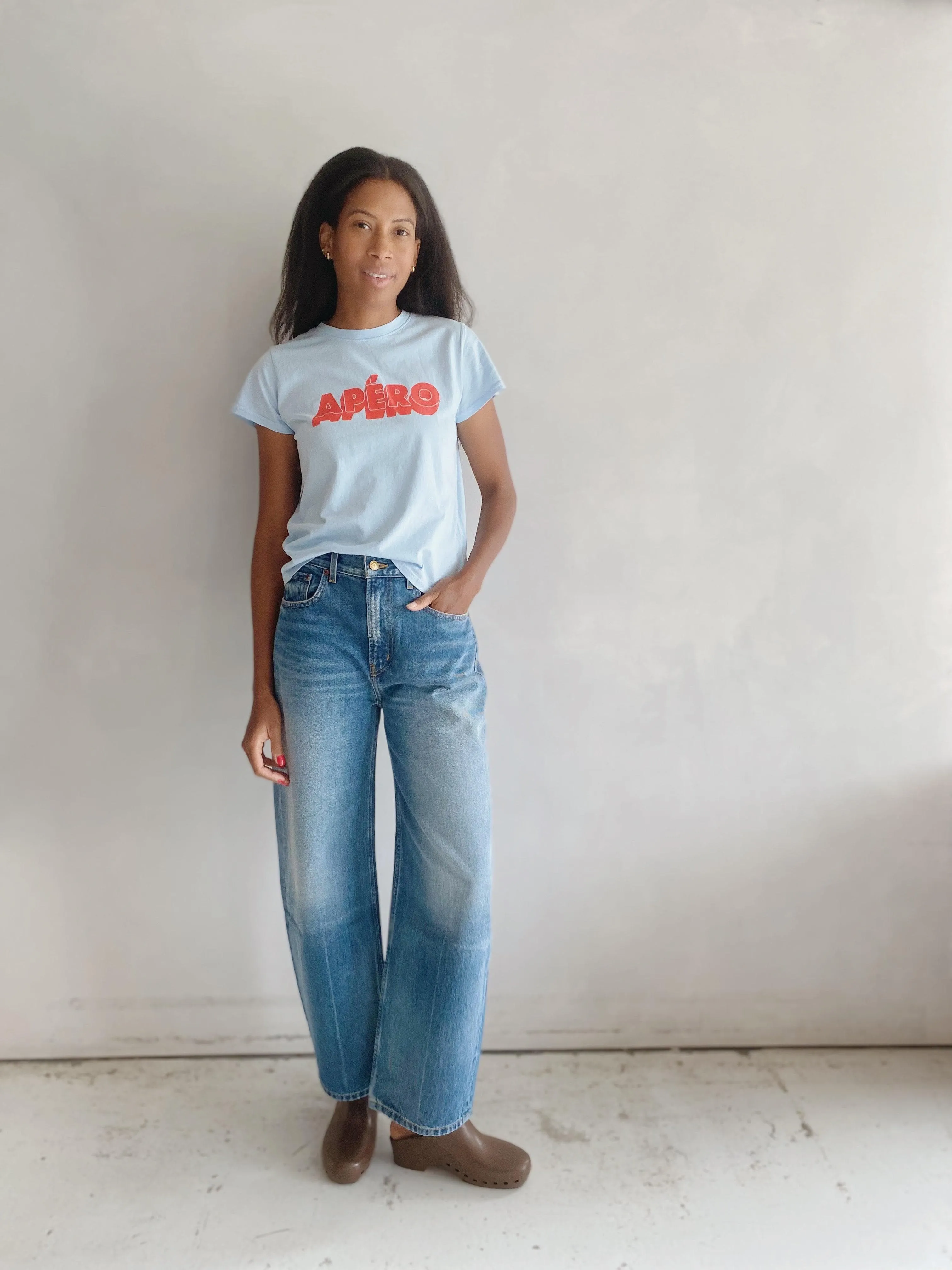 classic "apero" tee in light blue