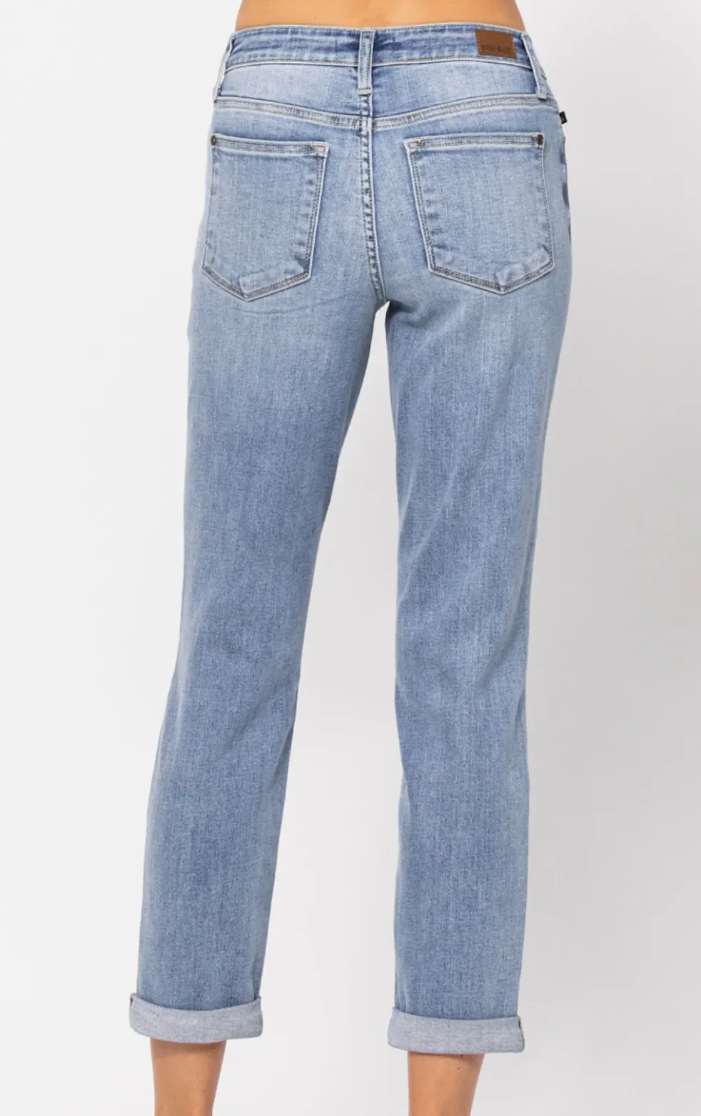 Core Midrise Bleach Wash Boyfriend Denim