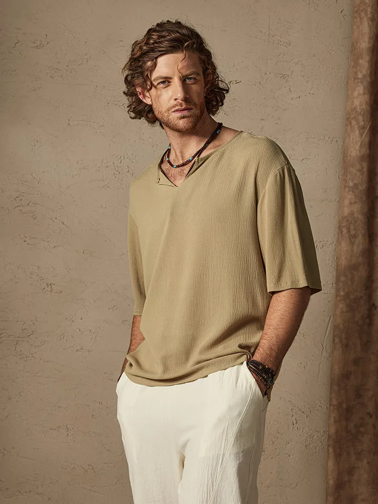 Cotton Solid Color Cozy Shirt