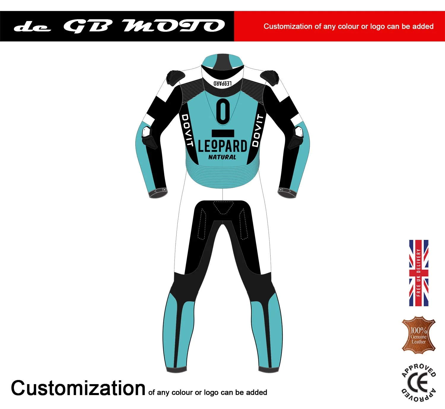 Custom Made TZ AT- 16 Leopard Dovit MotoGP Motorbike Leather Racing Suit