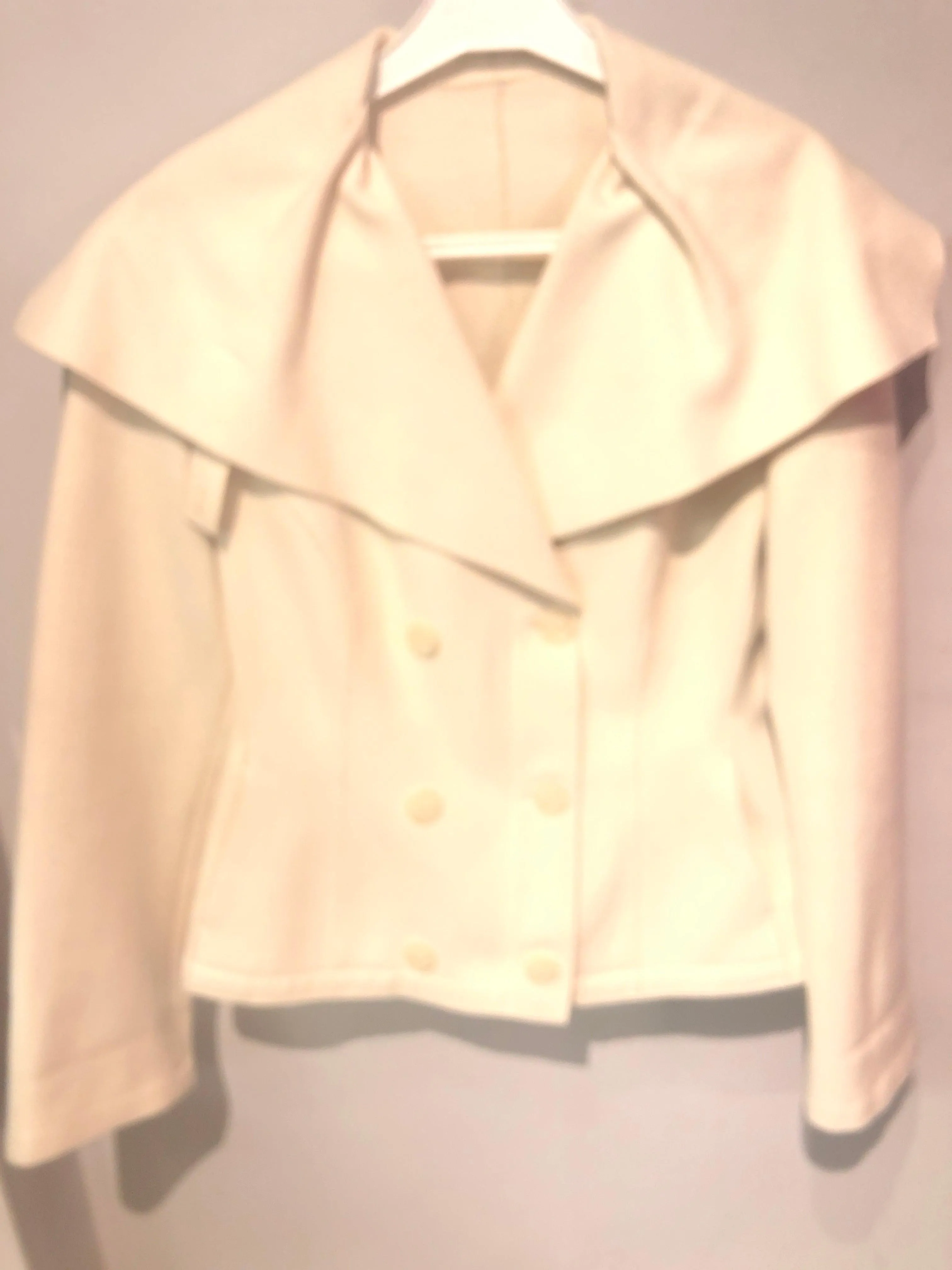 Emporio Armani cream wool fitted jacket size 14/16