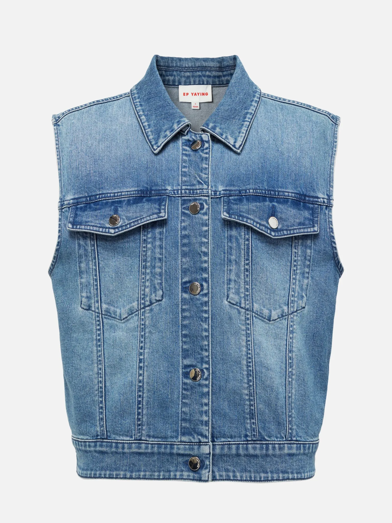 EP YAYING Vintage Cotton Denim Vest