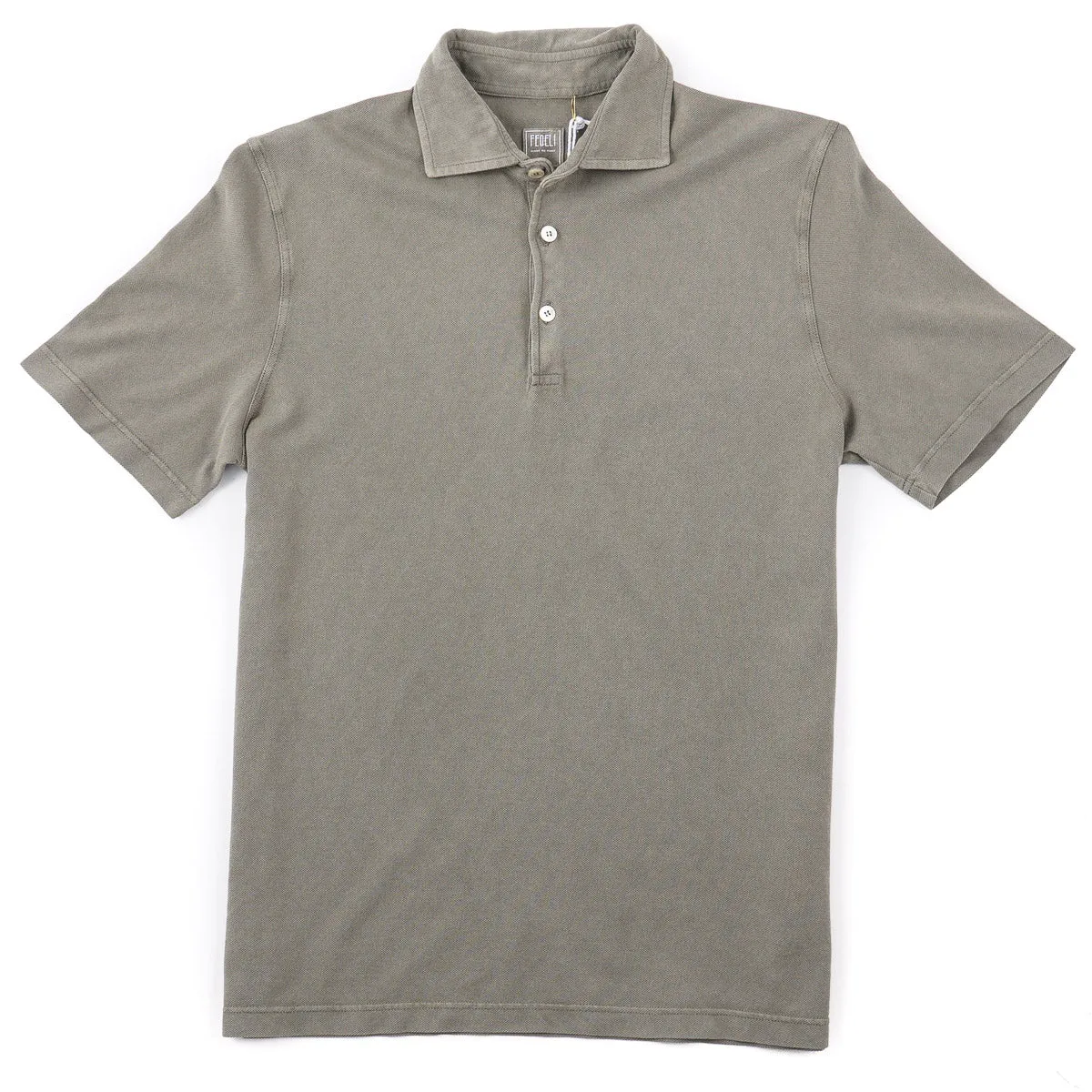 Fedeli Slim-Fit Frosted Pique Polo Shirt