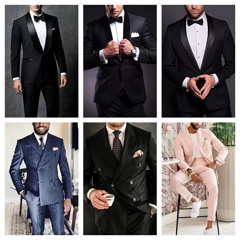 Funki Buys | Suits | Men's Elegant Slim Fit 2 Pcs Formal Tuxedos