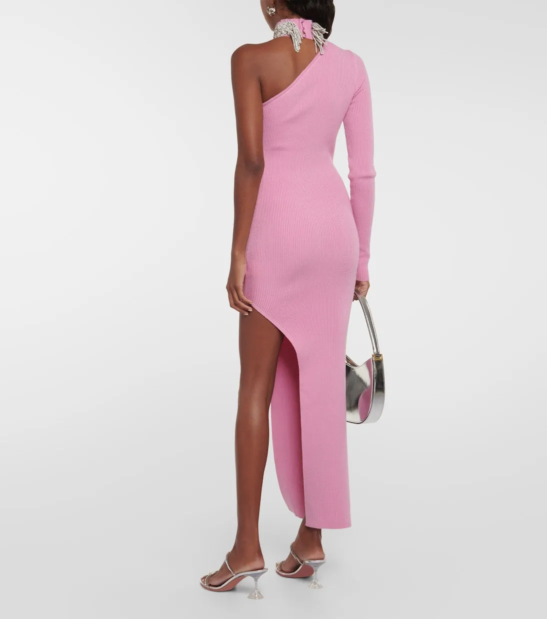 Giuseppe Di Morabito embellished wool blend maxi dress, pink