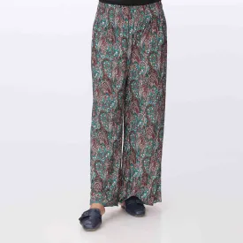 Green Printed Jersey Straight Trouser PW3570