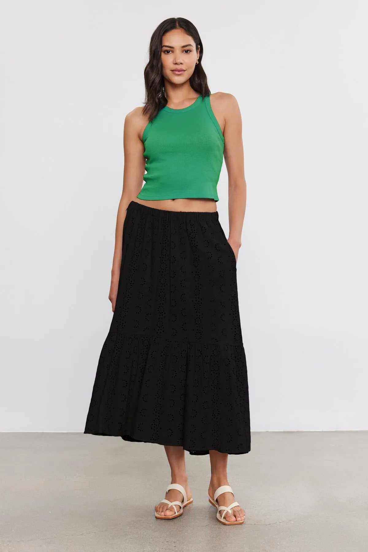 HARLA RIBBED CROPPED TANK TOP