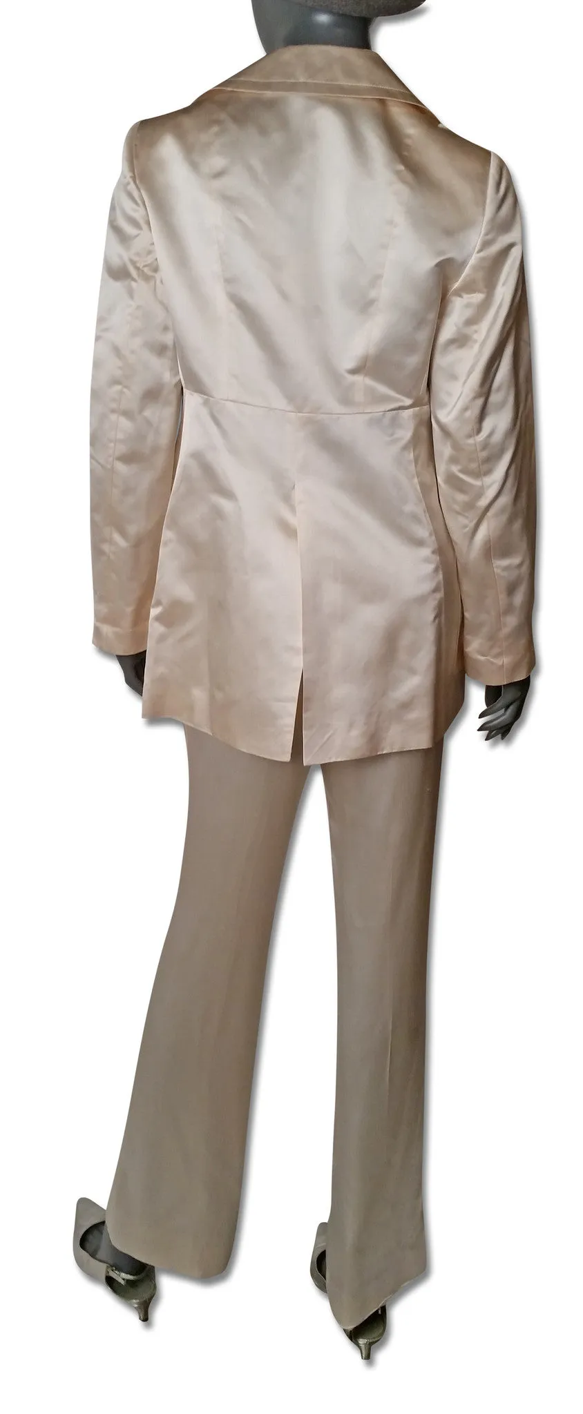 Ivory Satin Pantsuit, by Prada