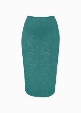 Jolie - Matelessé Slim Skirt with Back Vent