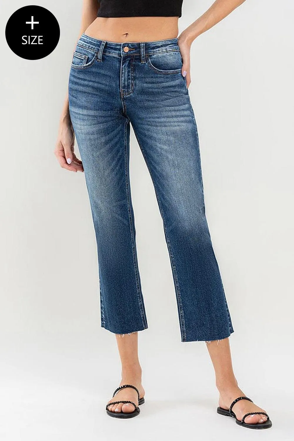 Lovervet Clean Cut Straight Ankle Crop Jeans