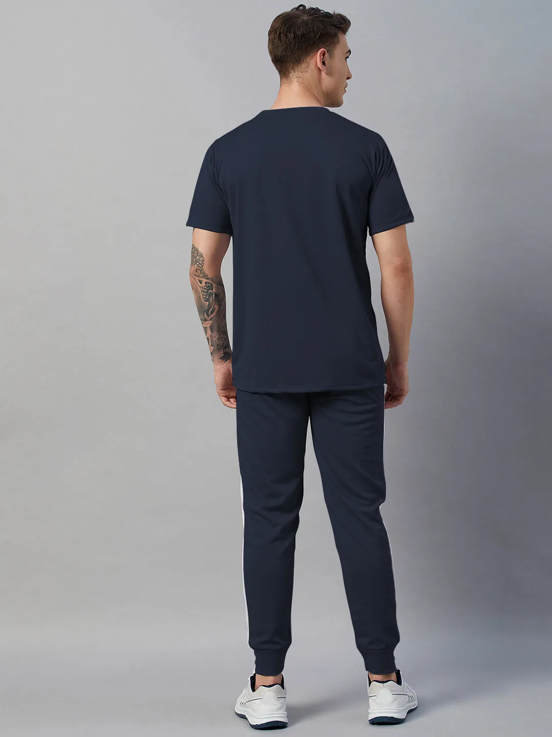 Men's Navy Co-ord Set (T-Shirt | Track Pants Combo)