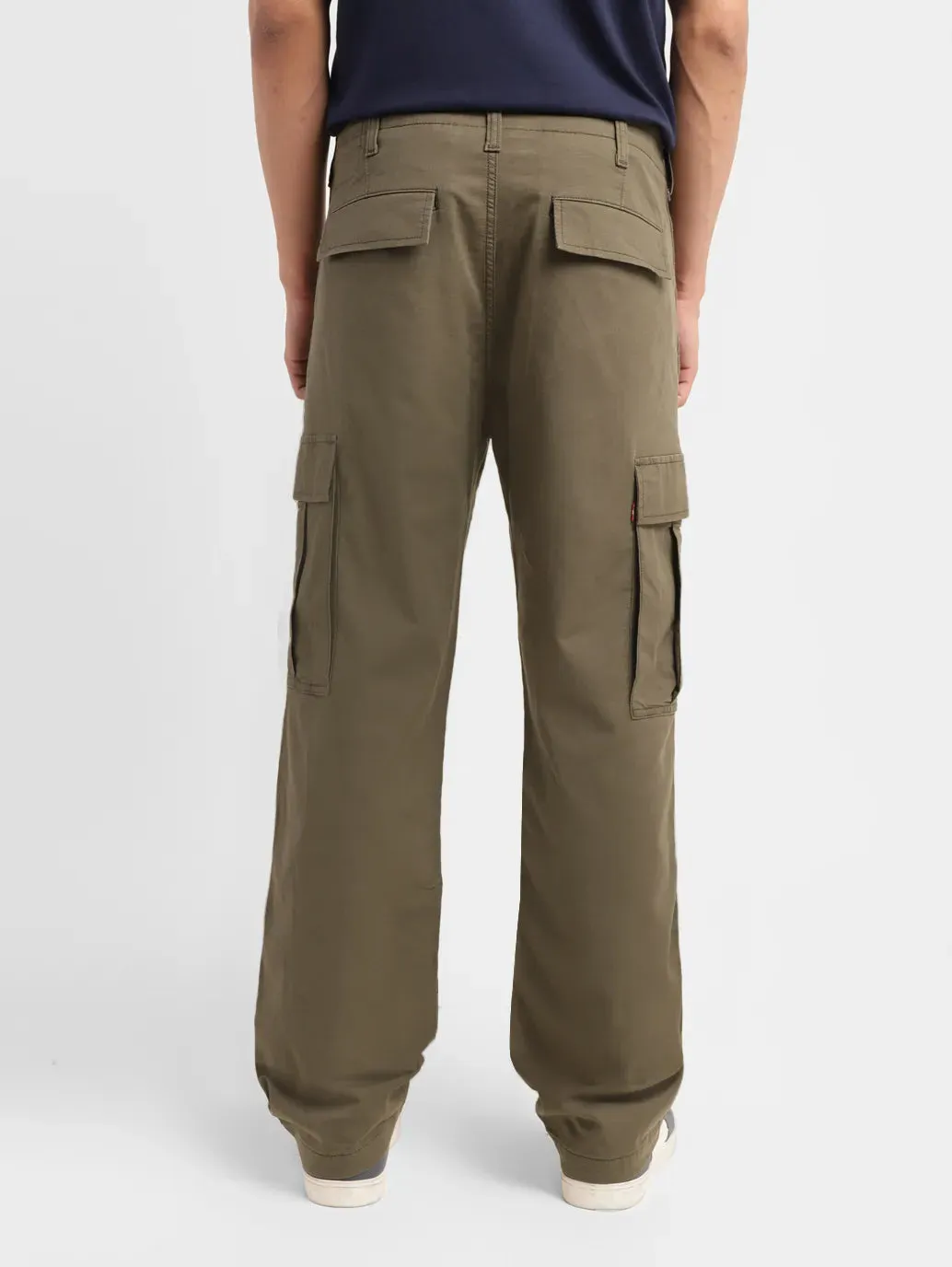 Men's Straight Fit Olive Cargo