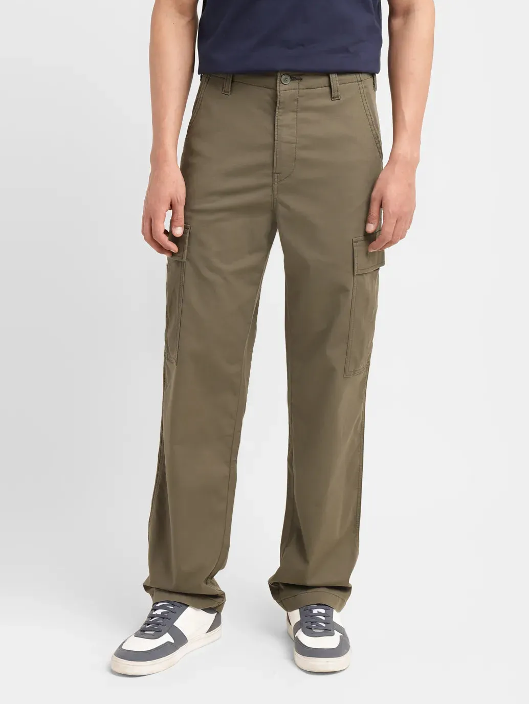 Men's Straight Fit Olive Cargo