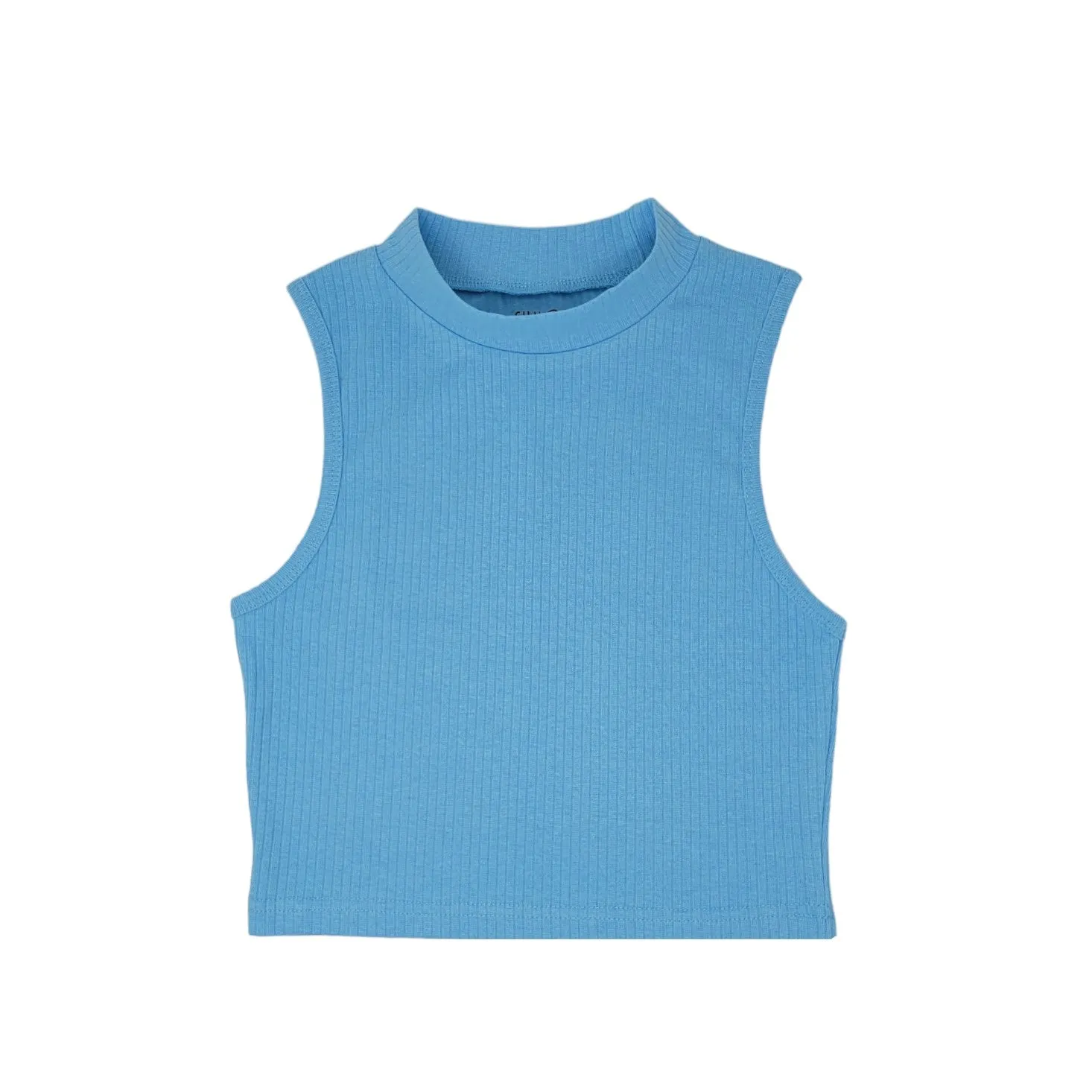 Mock Neck Crop Top | Cotton Blend Assorted Colors| Women