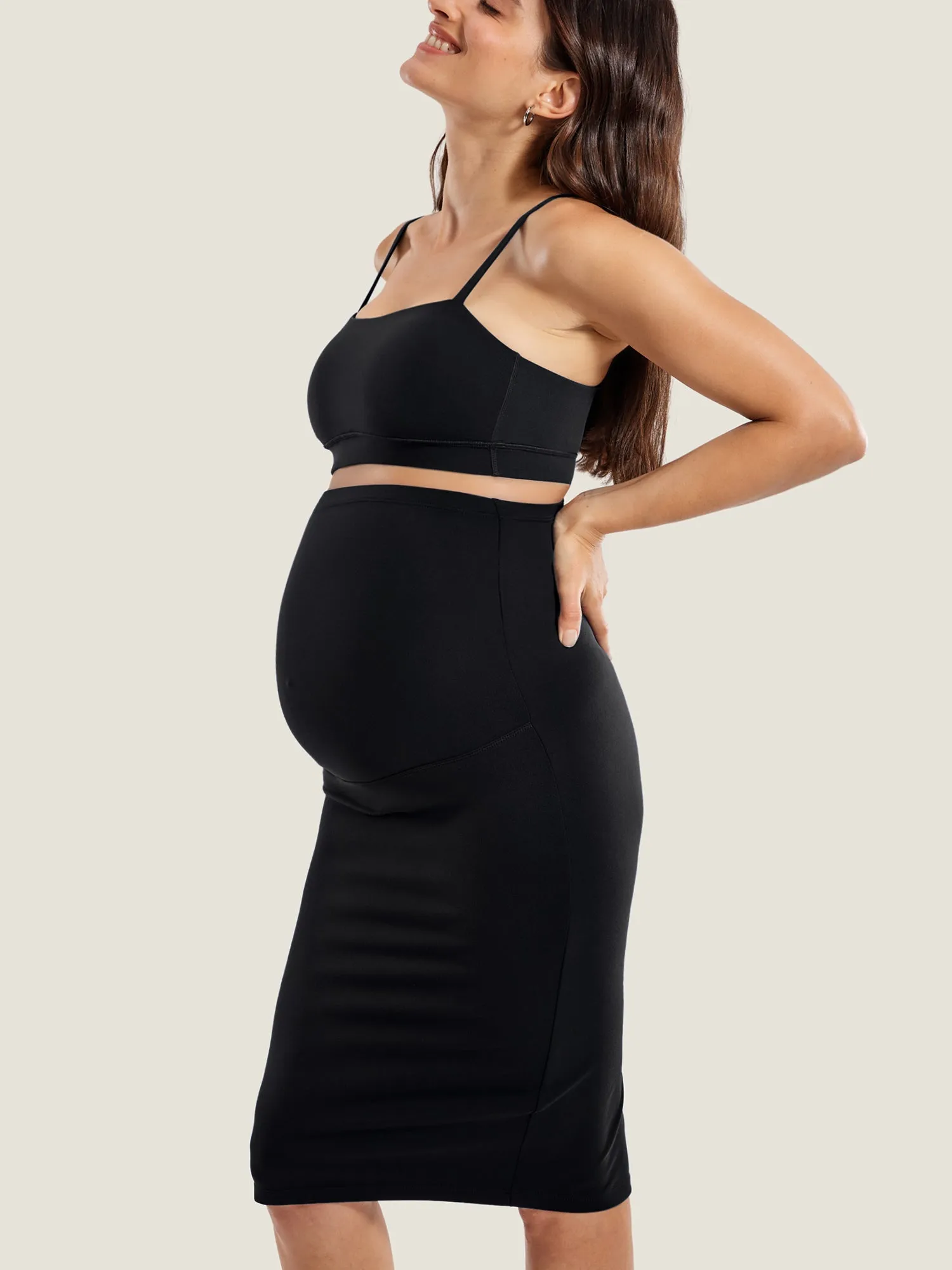 Natrelax® Maternity High Waisted Midi Skirts