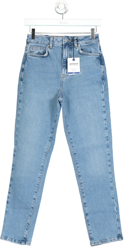 New Look Light Blue Hannah Straight Leg Ankle Grazer Jeans UK 6