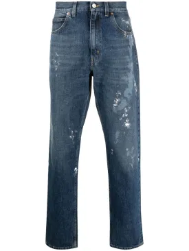 Painter-Wash Straight Jeans