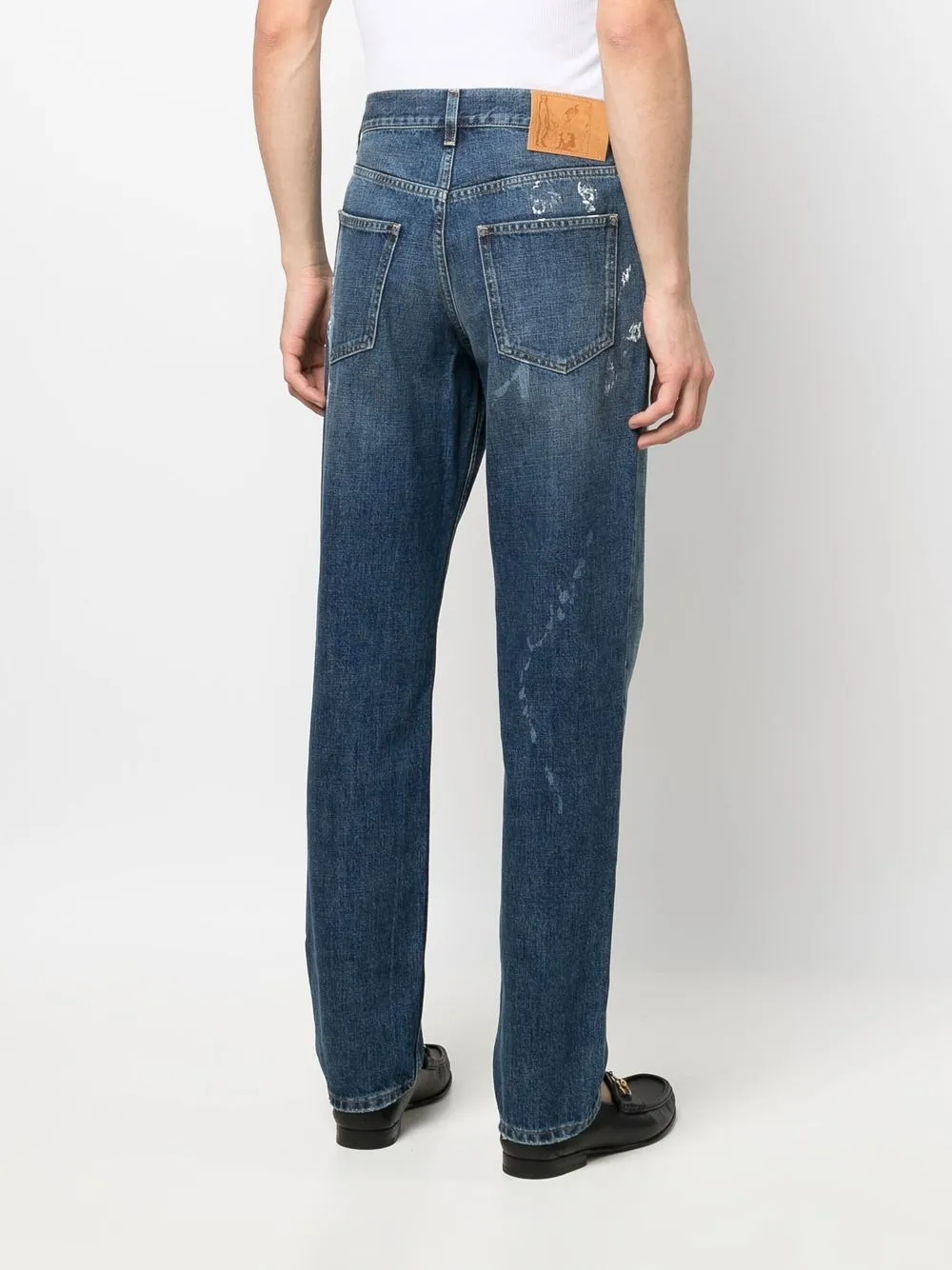 Painter-Wash Straight Jeans