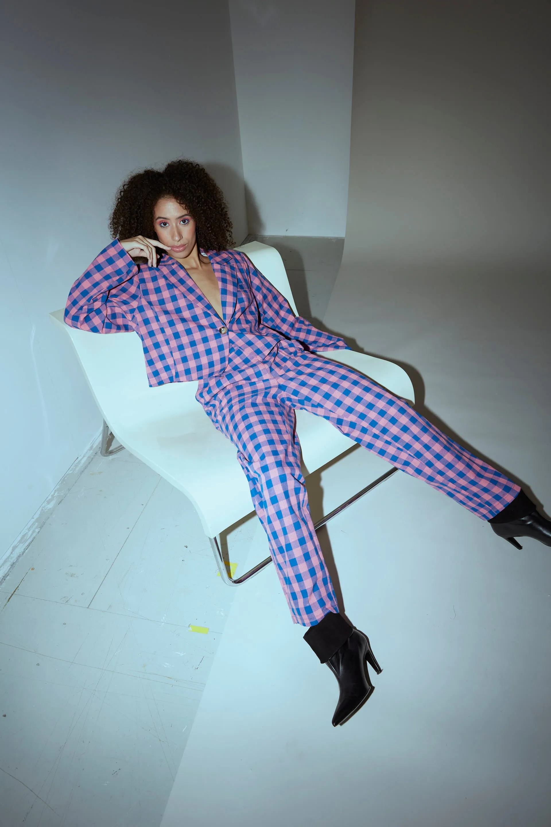 Pamela trousers - Pink Checked