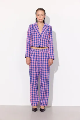 Pamela trousers - Pink Checked