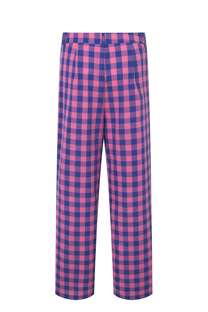 Pamela trousers - Pink Checked