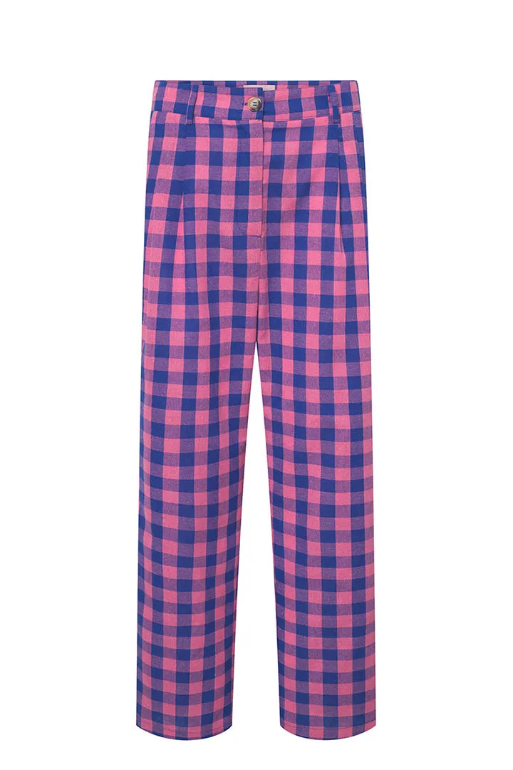 Pamela trousers - Pink Checked