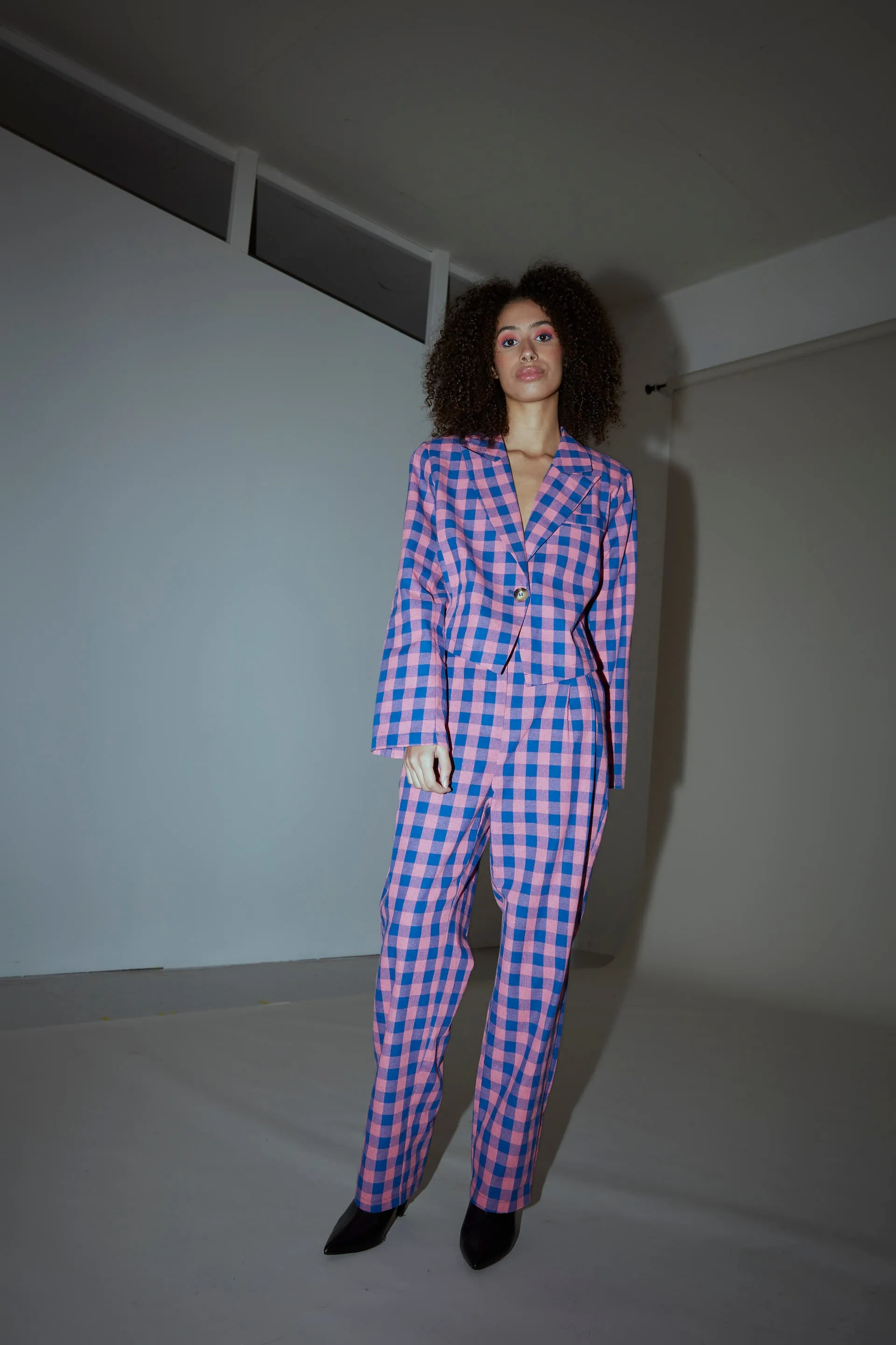 Pamela trousers - Pink Checked