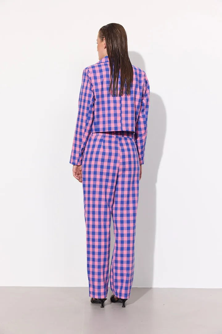 Pamela trousers - Pink Checked