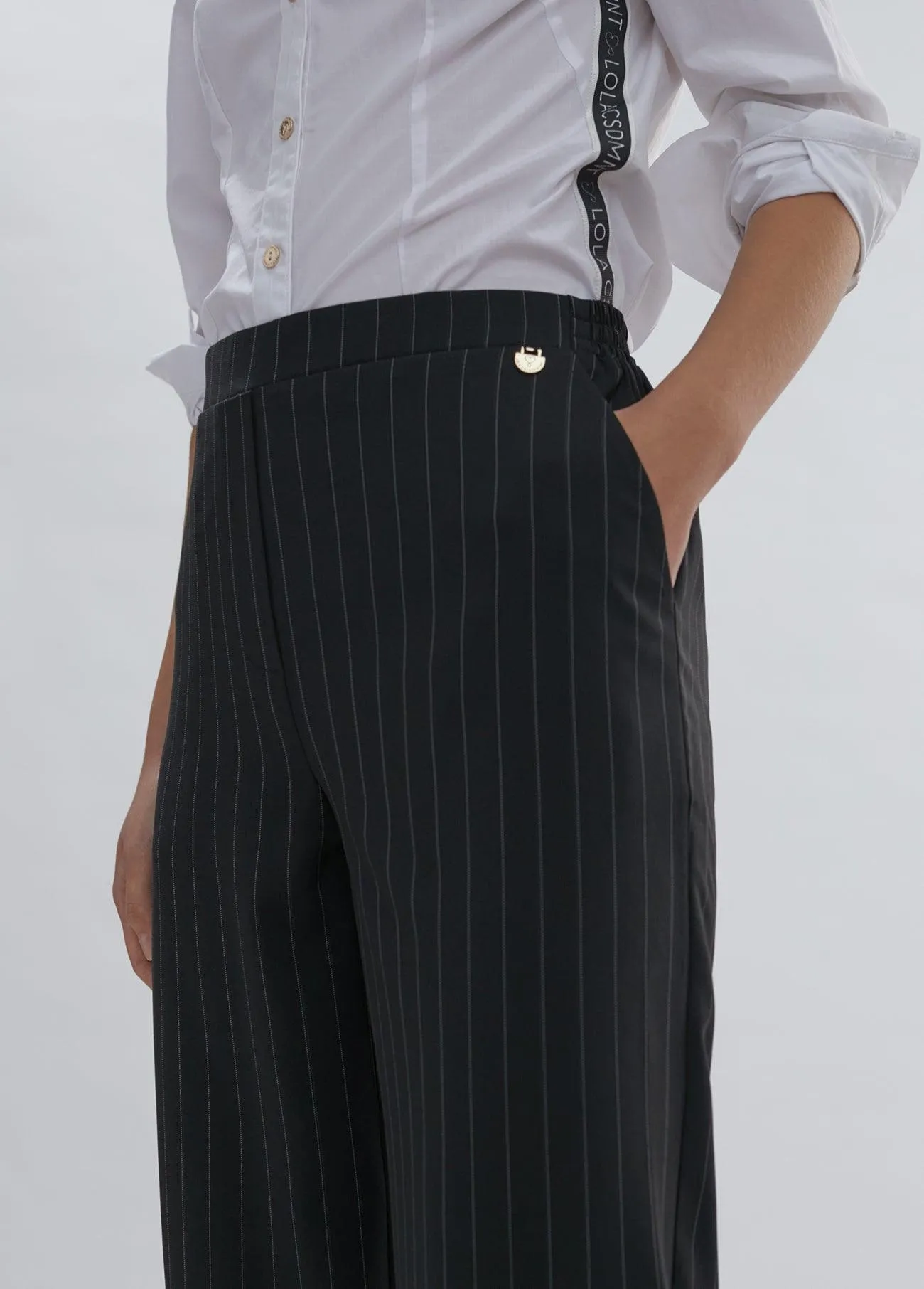 Pinstripe trousers