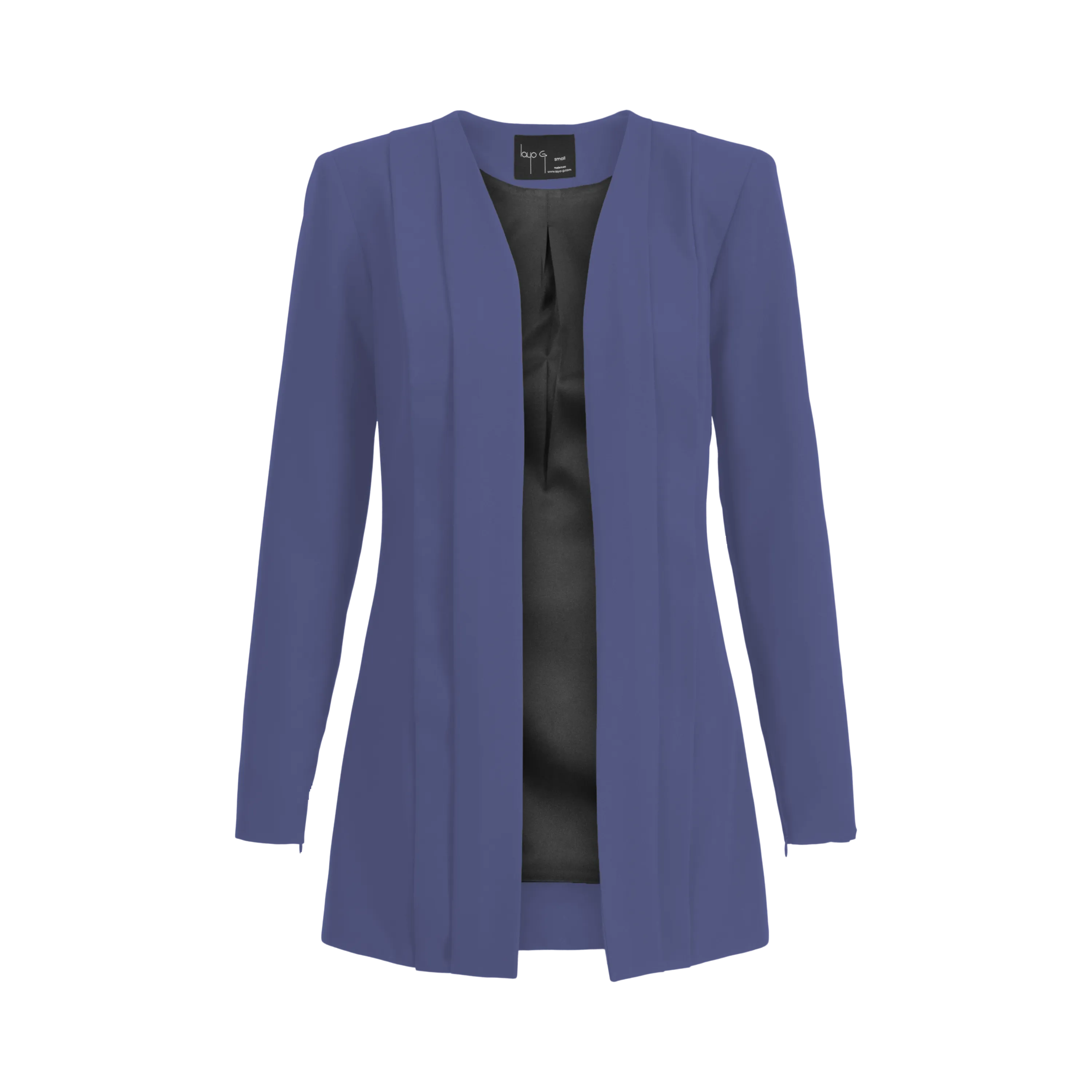 Rebel Stretch Pleated Blazer - Ocean Blue