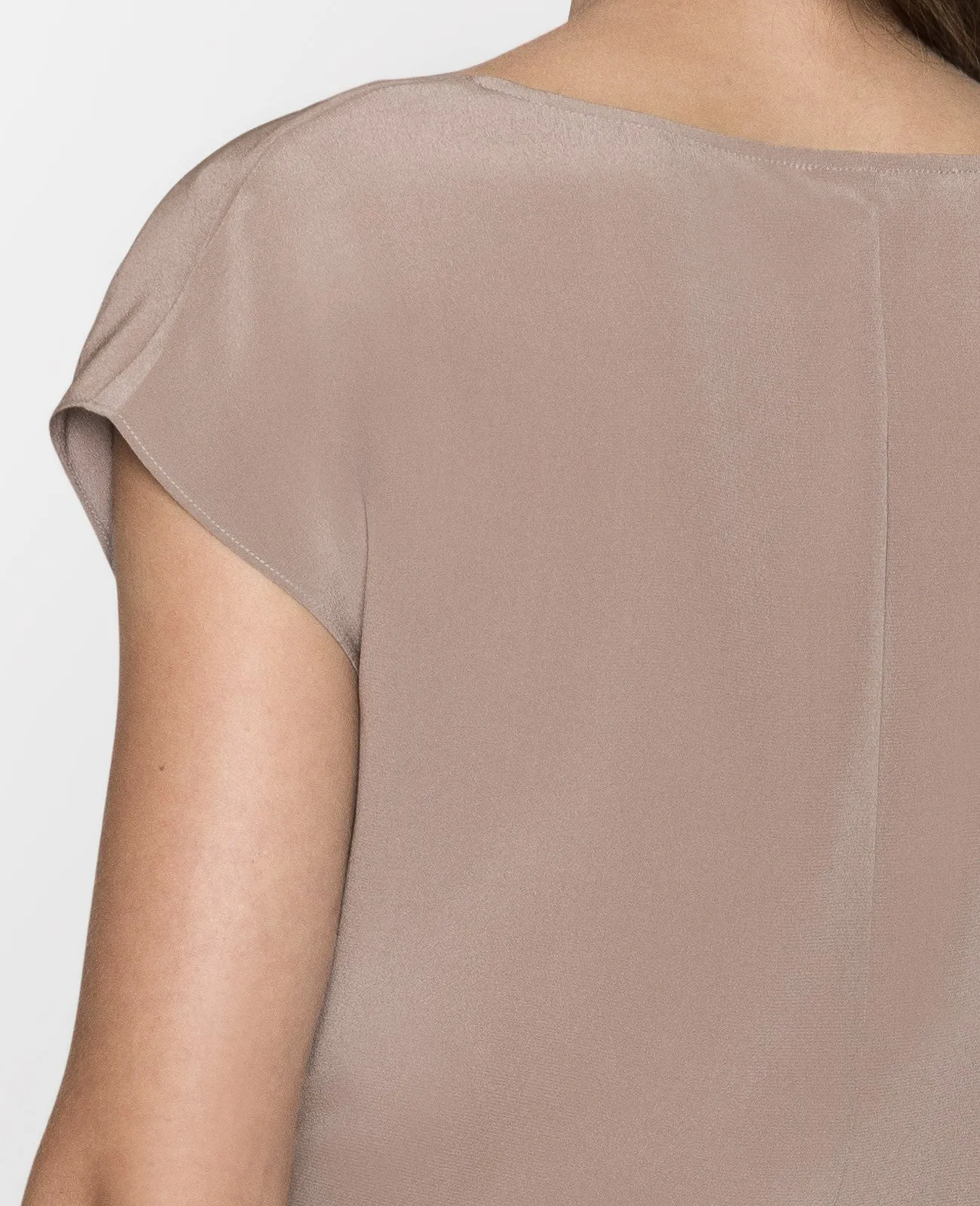 Silk Draped Neck Tee