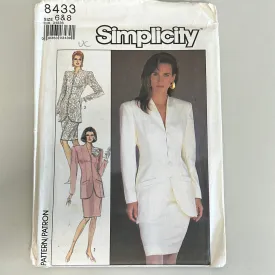 SIMPLICITY Vintage Pattern, Misses Fitted Suit (PSI8433)